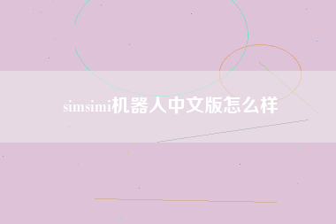 simsimi机器人中文版怎么样