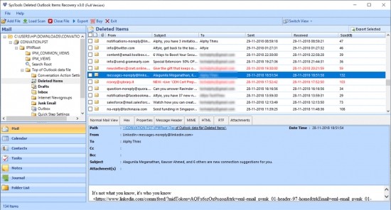 SysTools  Outlook  Deleted  Items  Recovery(删除邮件恢复工具)
