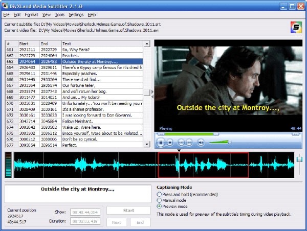 DivXLand  Media  Subtitler(字幕编辑修复工具)