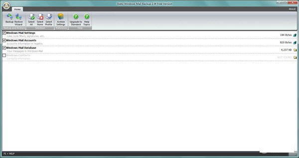 Static  Windows  Mail  Backup(邮件备份工具)